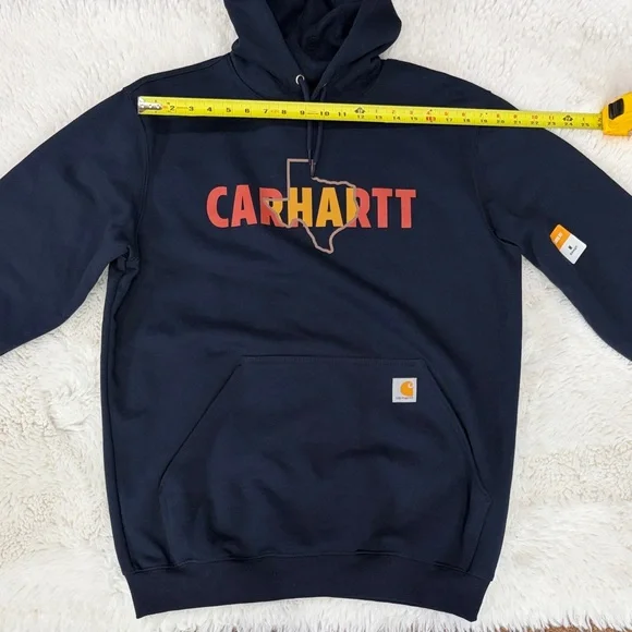 Carhartt Men's Navy Hoodie Sweater,Size M - Picture 9 of 17